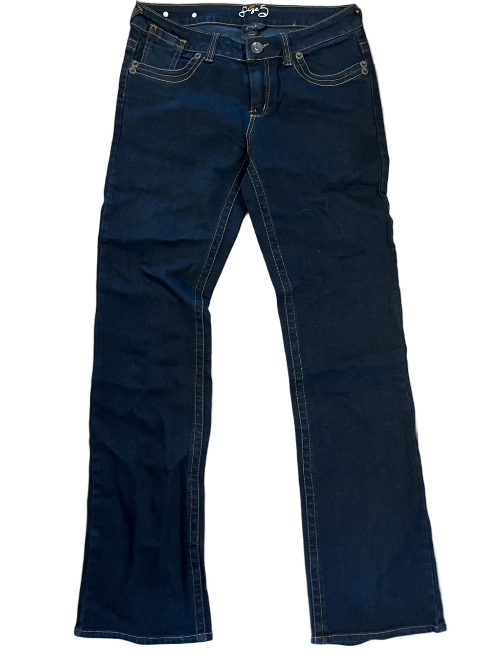 VTG Y2K Sean John Women's Dark Wash Bootcut Jeans Size 5 Contrast Stitch